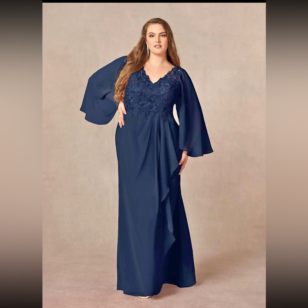 AZAZIE Dark Navy Mother of the Bride dress